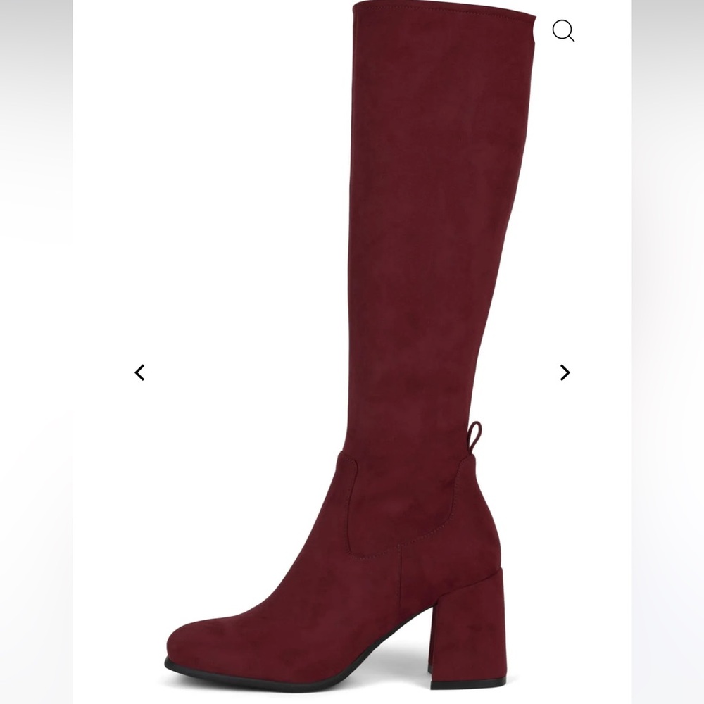 Jeffrey Campbell Wine Color Hot Lava Knee High Suede Boots